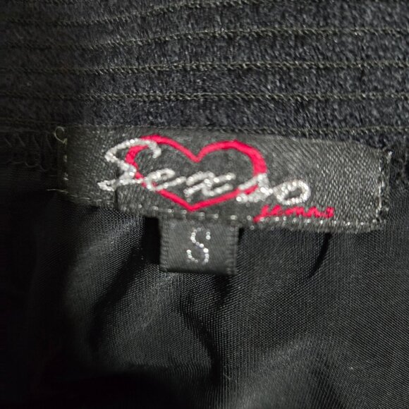 Y2K Black Silver Halter Top Womens Size S Metallic Trashy Mcbling 2000s - Picture 7 of 8